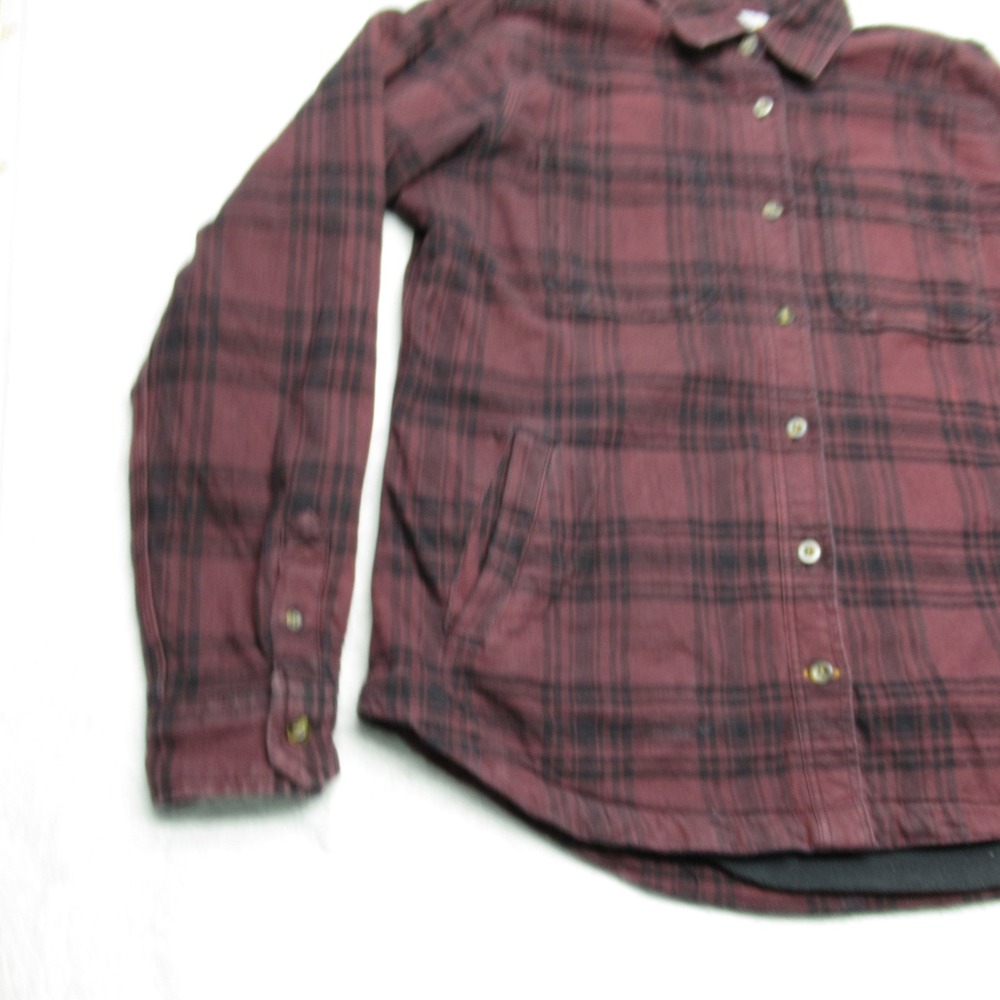Carhartt Shirt Womens Small Purple Rugged Flex Flannel Fleece Lined Button Up - Picture 7 of 14